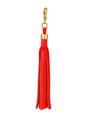leather-fringe-red-metallic-gold-metal-lobster-by-chiardo Franjuri piele – Rosu