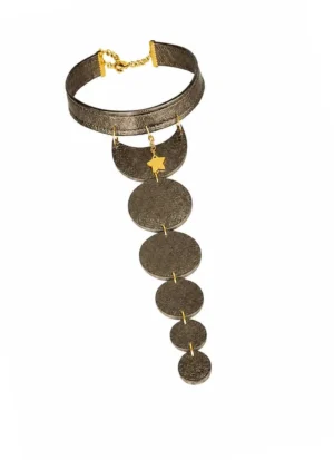 Colier piele - bijuterie piele